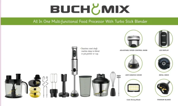Buchymix All In 1 Food processor + Immersion Blende